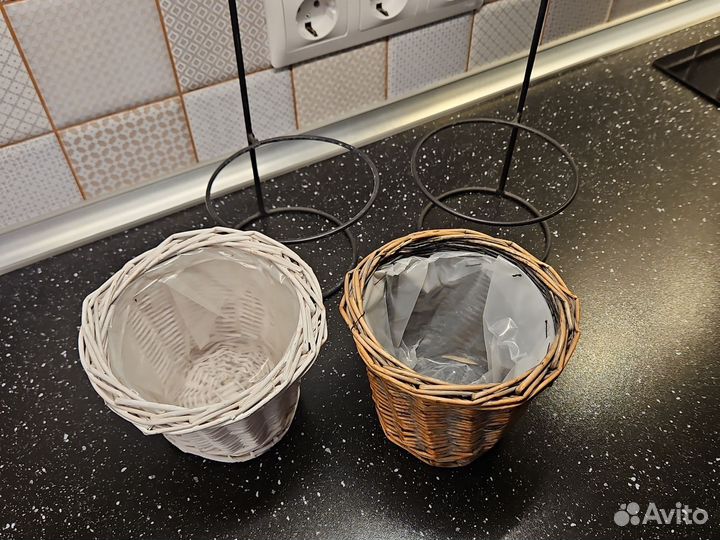 Плетеные горшки для цветов