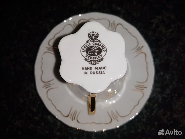 Чашка с блюдцем (кофейная пара, Вербилки, нач.90х)