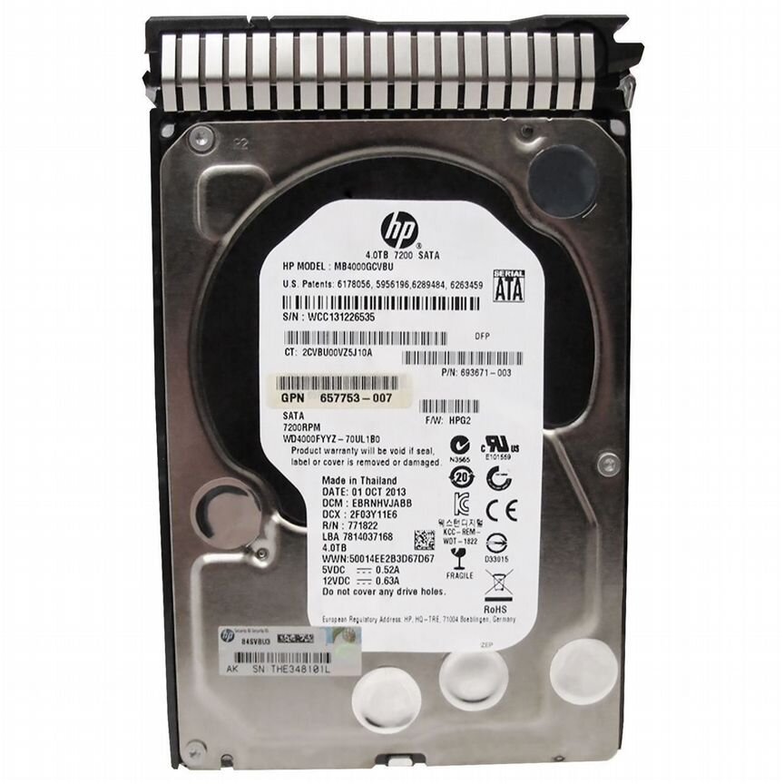 [MB4000GCVBU] Жесткий Диск Hp 4tb Sata3 3,5" Hdd Mb4000gcvbu