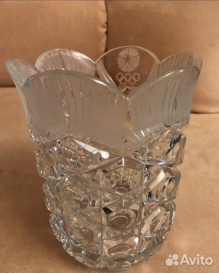Хрустальная ваза Олимпиада 80