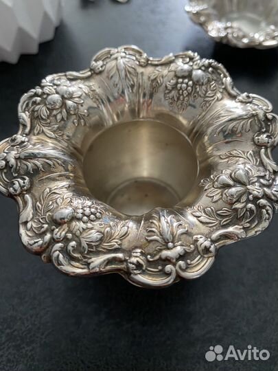 Вазочка серебряная винтажная