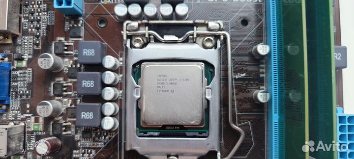 Asus p8h61 mx lga1155 + i5 2300 + кулер + 4гб озу