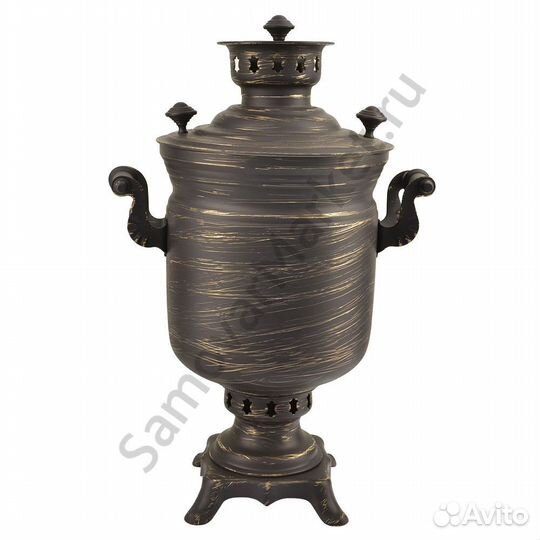 Самовар дровяной 2,8 л «Банка» золотые нити