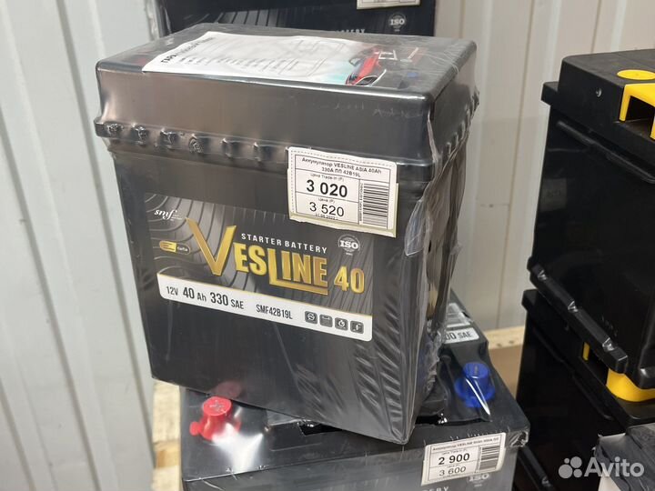 Аккумулятор VesLine 40Ач пп на Део Матиз