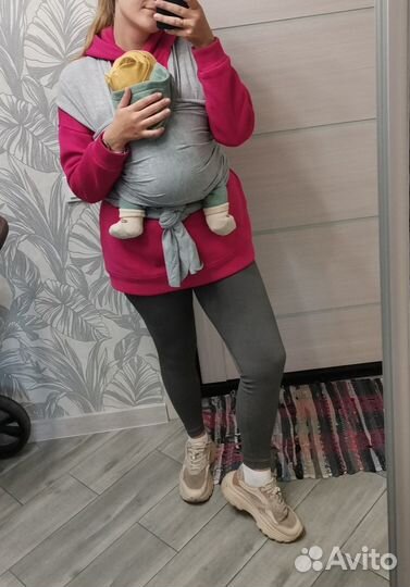 Слинг шарф трикотажный для новорожденного