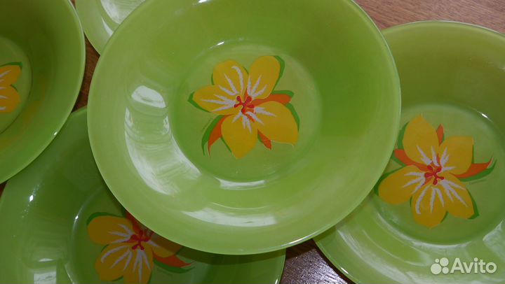 Тарелки суповые стеклянные