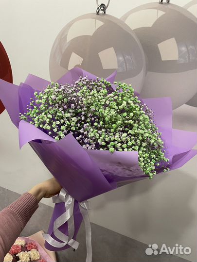 Букет гипсофила живые цветы