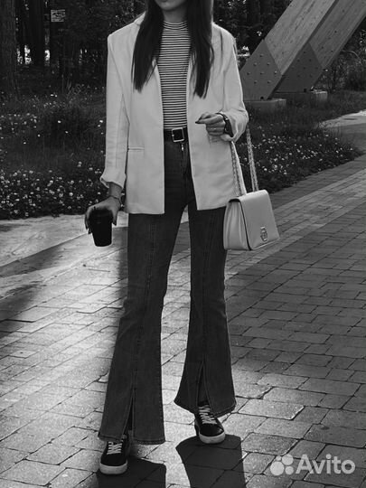 Джинсы серые