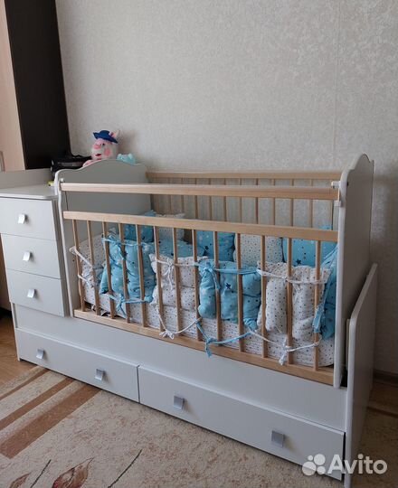 Детская кроватка +матрас