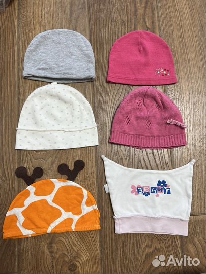 Детские шапочки для девочек до года