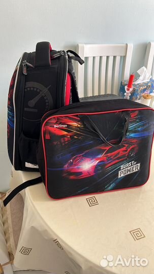 Рюкзак школьный с папкой и мешком