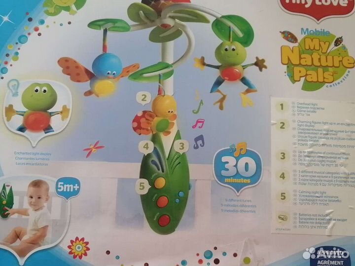 Мобиль на кроватку tiny love лесное озеро