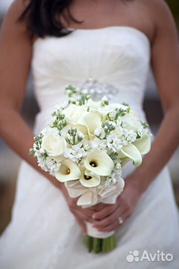 Свадебный букет невесты из калл