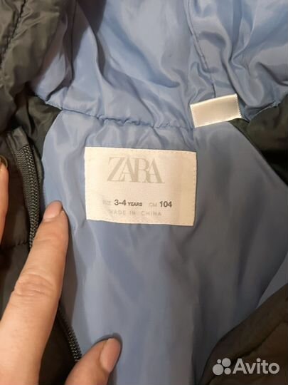 Пуховик детский zara 104