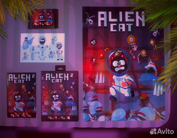 Бокс-версия игры Alien Cat 2 для Sega Mega Drive