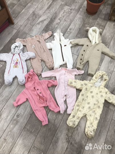 Комбинезоны демисезонные на девочку 62-80