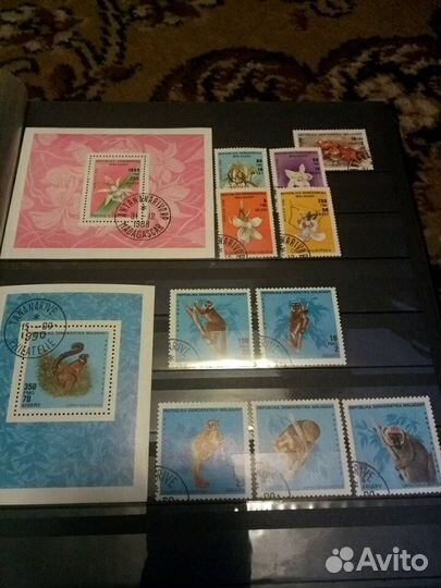 Марки наборы флора и фауна