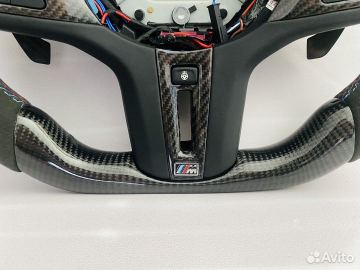 М руль BMW G серия под асс карбон подогрев