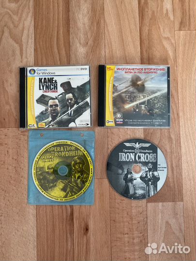 Компьютерные игры на диске 4 шт