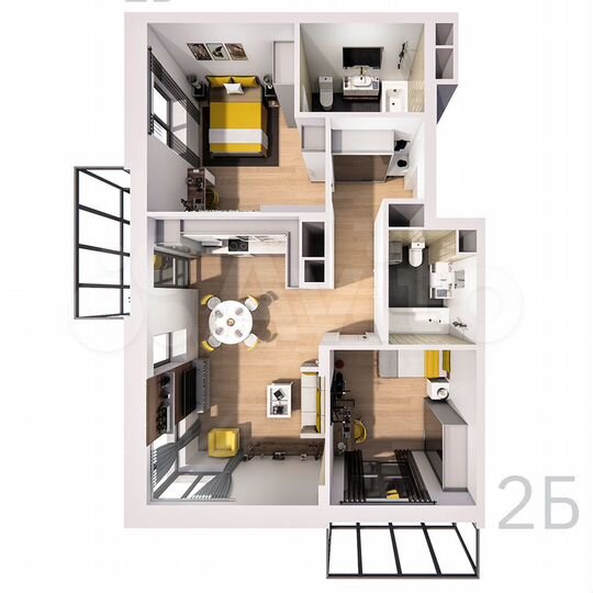 2-к. квартира, 78,4 м², 5/25 эт.