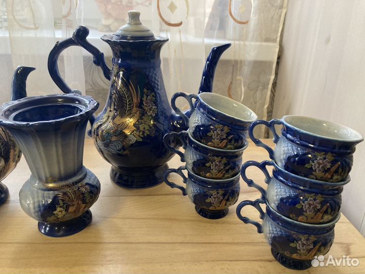 Сервиз чайно-кофейный новый и хрусталь