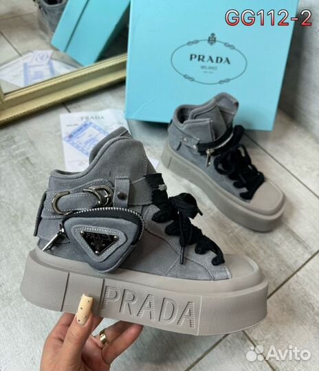 Кеды высокие prada