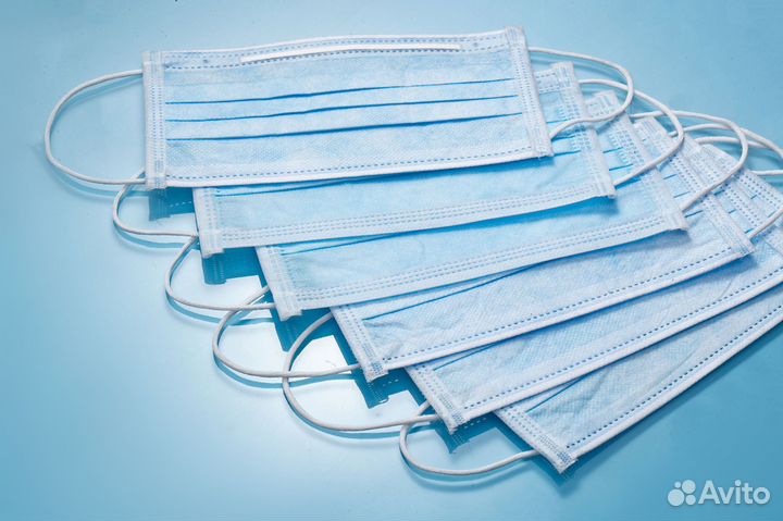 Маски медицинские трехслойные