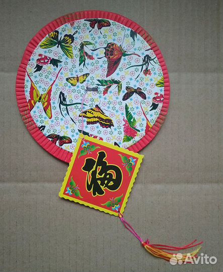 Повесной бумажный китайский фонарик красный новый