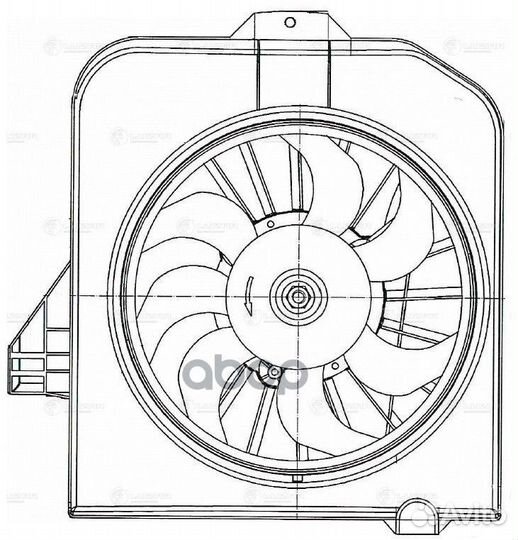 Э/вентилятор охл. с кожухом для а/м Dodge Carav