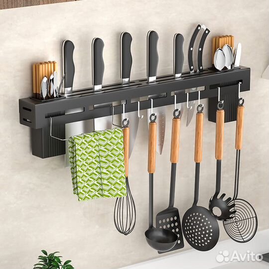 Настенная полка-держатель для кухонных ножей