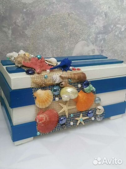 Сундучек на свадьбу в морском стиле/декор для фото