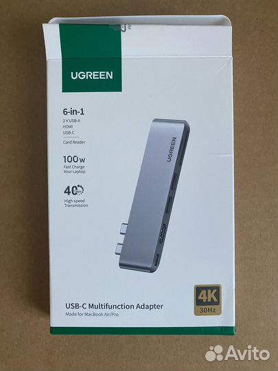 UGreen 80856 USB-хаб для MacBook (Air, Pro), донгл