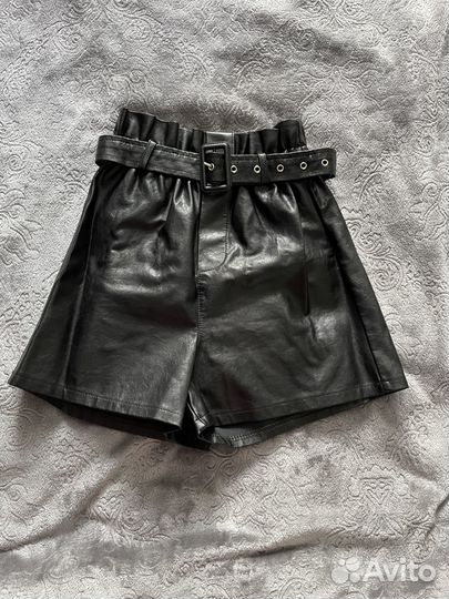 Шорты женские кожаные