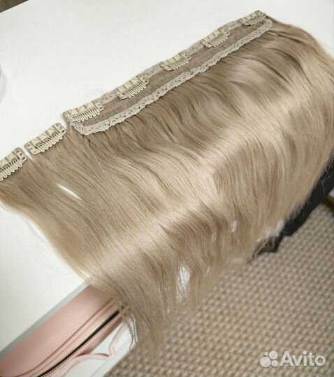 Волосы на заколках, натуральные, новые