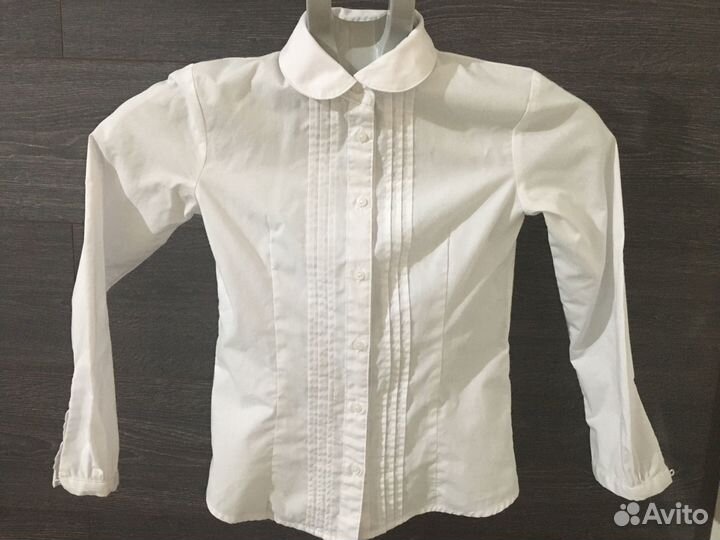 Блузка белая школьная 128