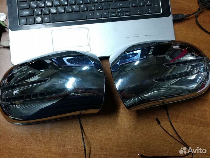 Корпуса зеркал с повторителем и освещением W164