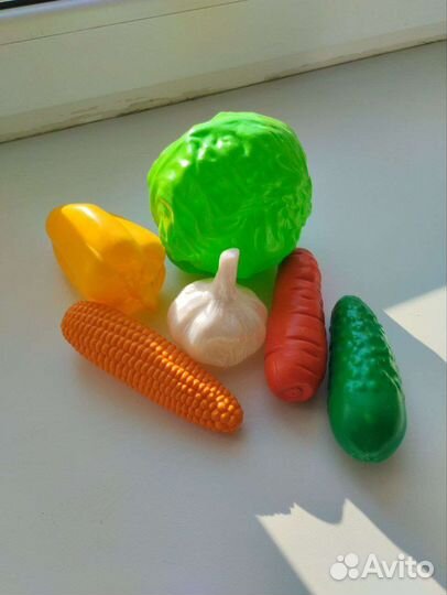 Детский кухонный набор игровая посуда + овощи