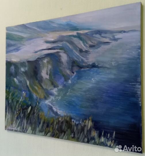 Картина маслом 72 х 92 см. Холст. Море