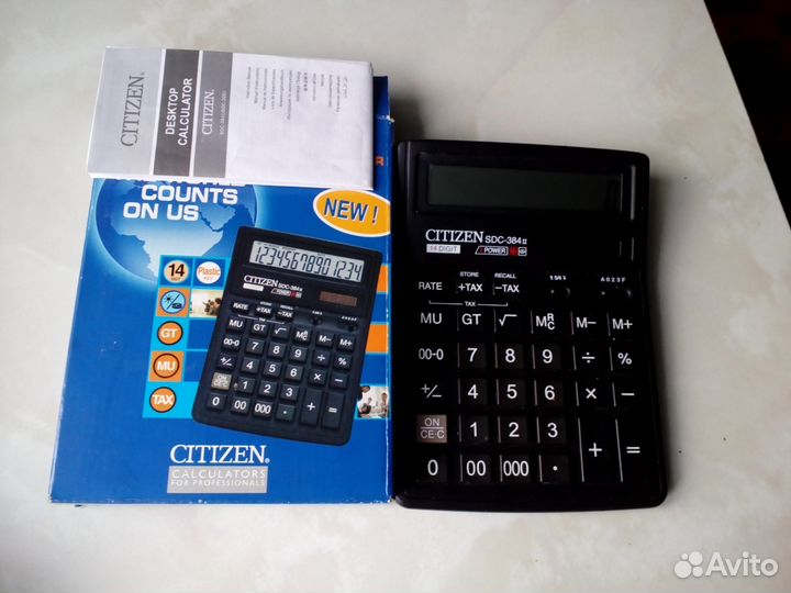 Калькулятор citizen SDC-384II
