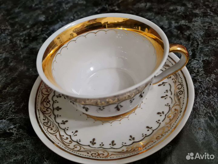 Чашка с блюдцем фарфор