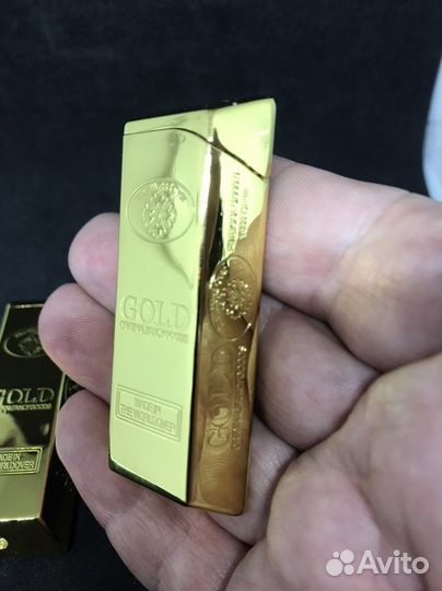Зажигалка в виде слитка золото металл