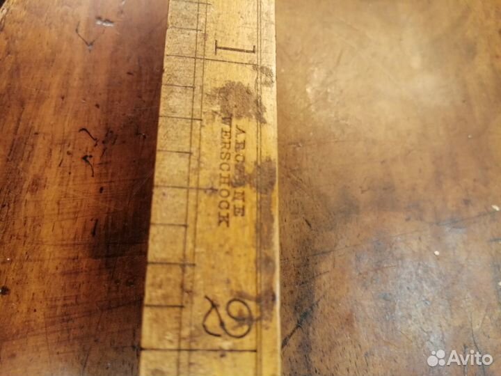 Старинный складной аршин вершок, Hookley Abbey, в