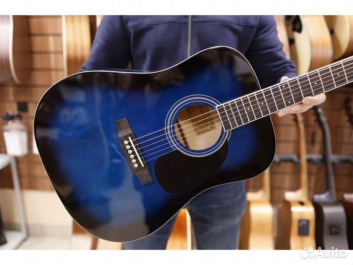 Martinez FAW - 702 / BL акустическая гитара синяя