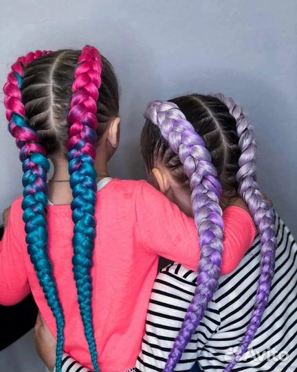 Афрокосички с канекалонами