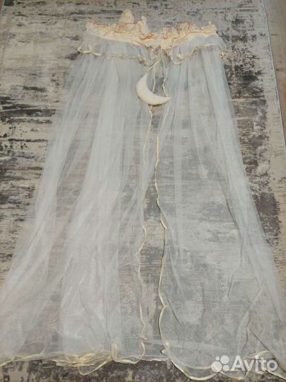 Бортики в кроватку + Балдахин(новый)