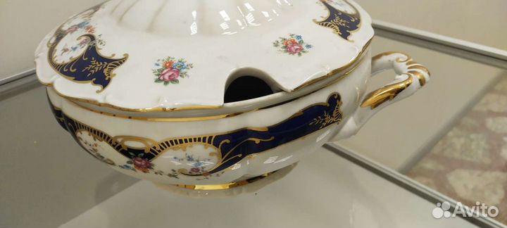 Супница Чехия 60 е годы фарфор без сколов