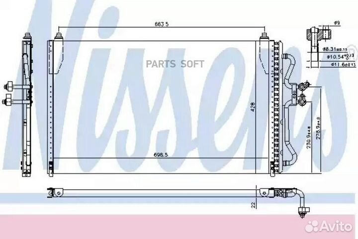 Радиатор кондиционера ford maverick (2001) 2.3