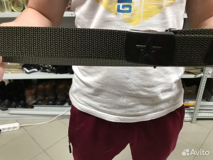 Ремень армейский брючный со звездой