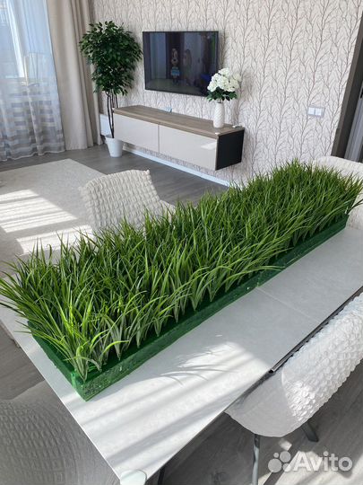 Искусственная трава осока в блоках