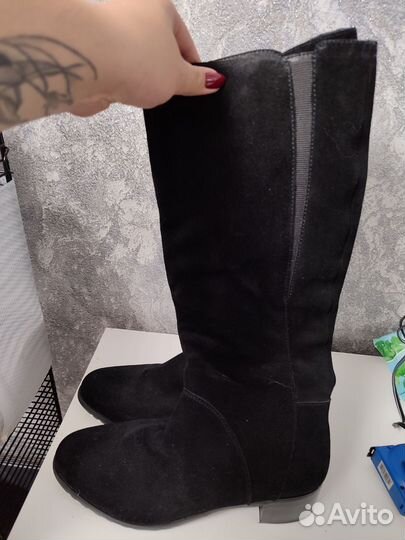 Сапоги замшевые 40р